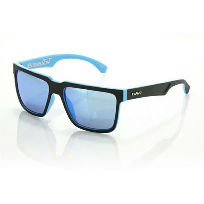CARVE Phenomenon Sunglass - Black w/Cyan Blue Revo