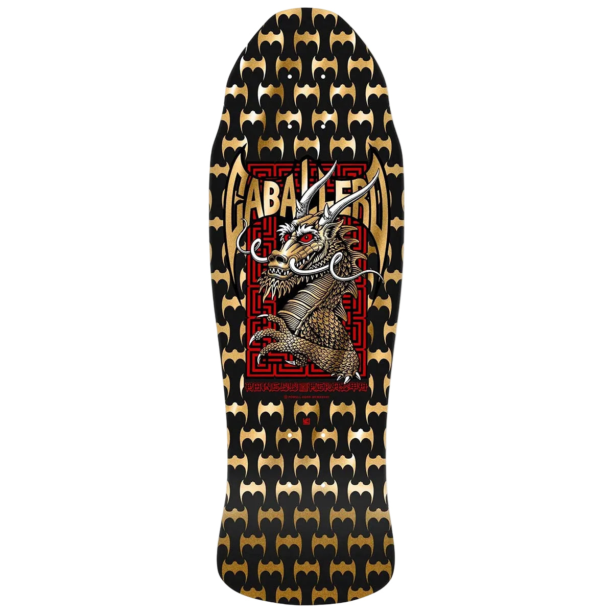 POWELL PERALTA Cab Street reissue skateboard deck - Black / Gold Foil - 9.625
