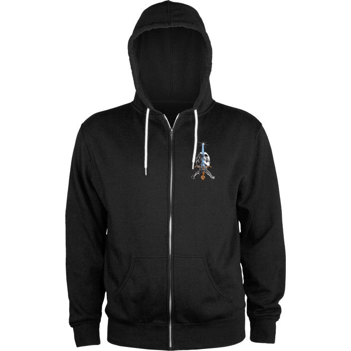 POWELL PERALTA Skull and Sword zip hoodie - Black