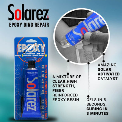 SOLAREZ Epoxy UV Cure Resin surfboard ding repair - 2oz