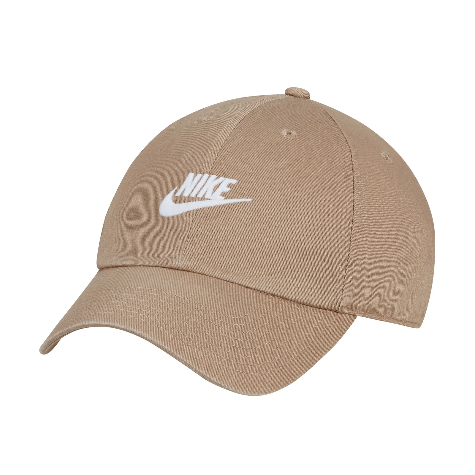 Nike Club Unstructured Futura Wash Strapback Cap - Khaki/White