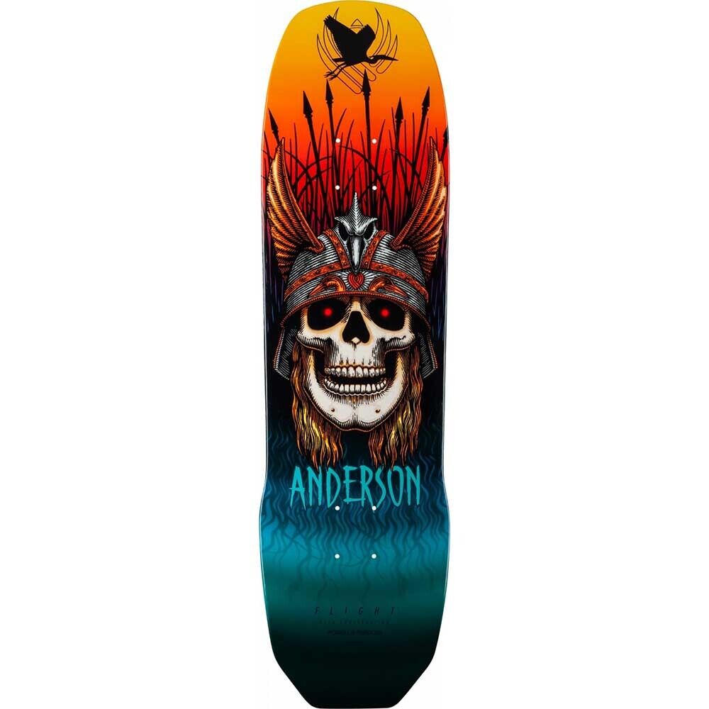 POWELL PERALTA Flight skateboard deck - Anderson Heron Skull - Sunburst - 8.45