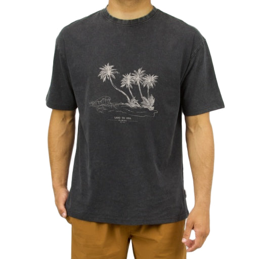 CARVE Land To Sea Basic Short sleeve Tee - Men Washed Black
