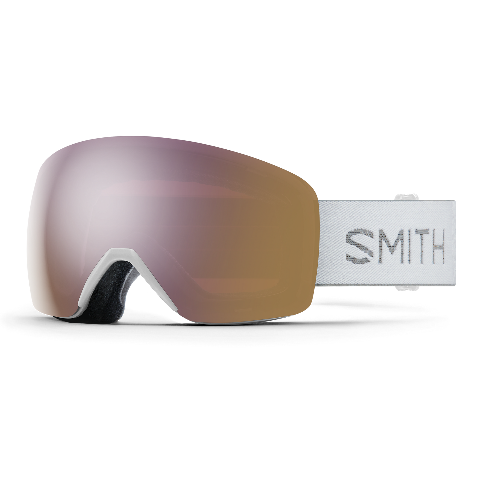 SMITH Skyline goggles - White Chunky Knit w/ Everyday Rose Gold Mirror