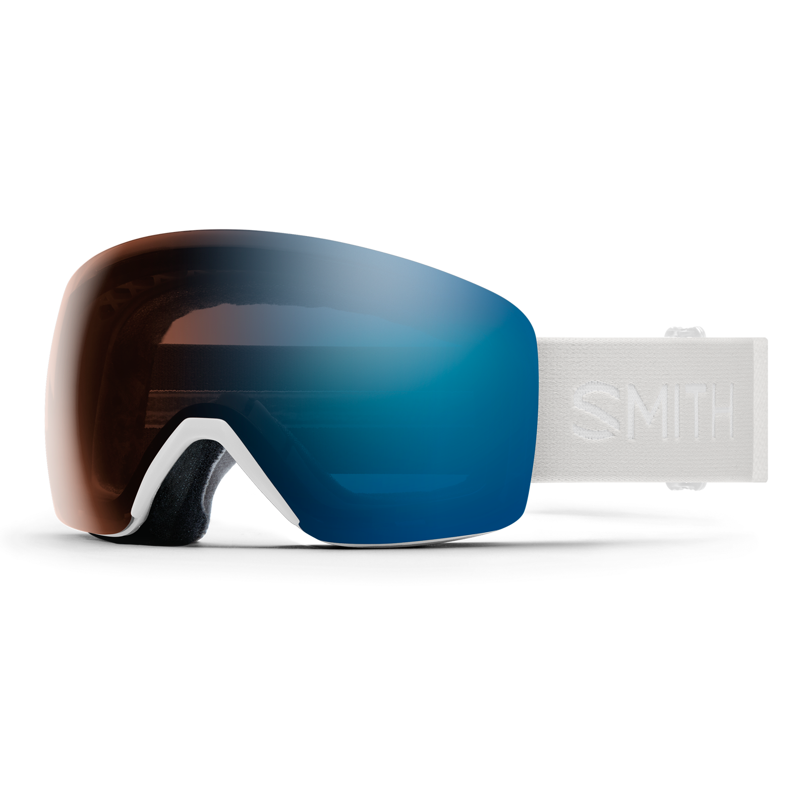 SMITH Skyline goggles - White Vapor w/ Pro Photchromic Blue Mirror
