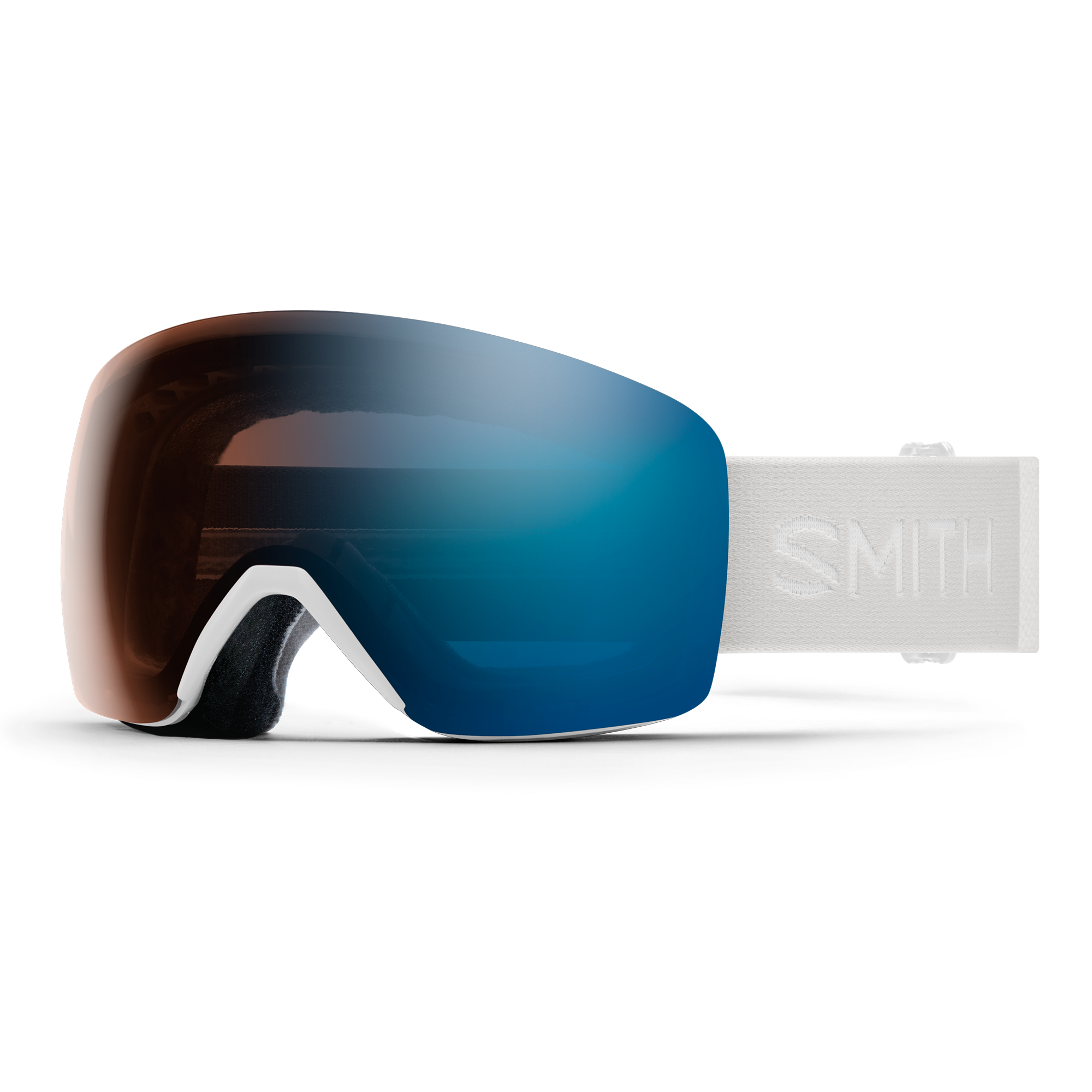 SMITH Skyline goggles - White Vapor w/ Pro Photchromic Blue Mirror