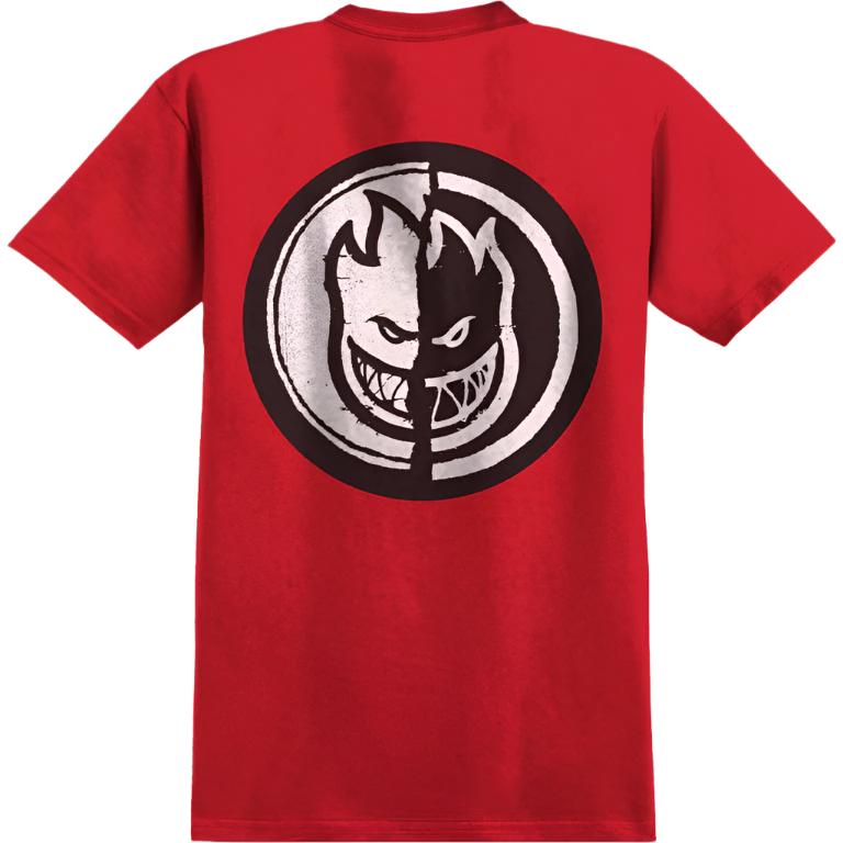 SPITFIRE Yin Yang Tee Mens - Red/Black/White