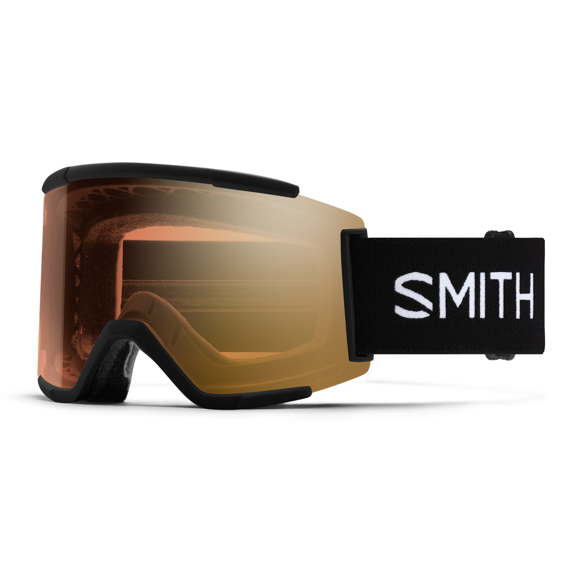 SMITH Squad XL Low Bridge goggles - Black w/ Photochromic Pro Gold Mirror