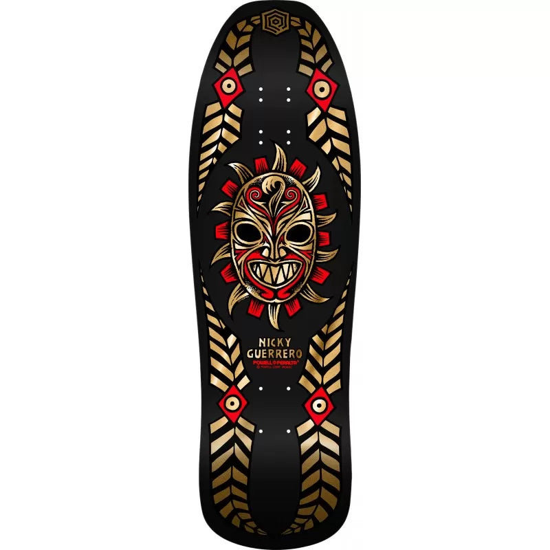 POWELL PERALTA Nicky Guerrero Mask Deck - Black/Gold - 9.75