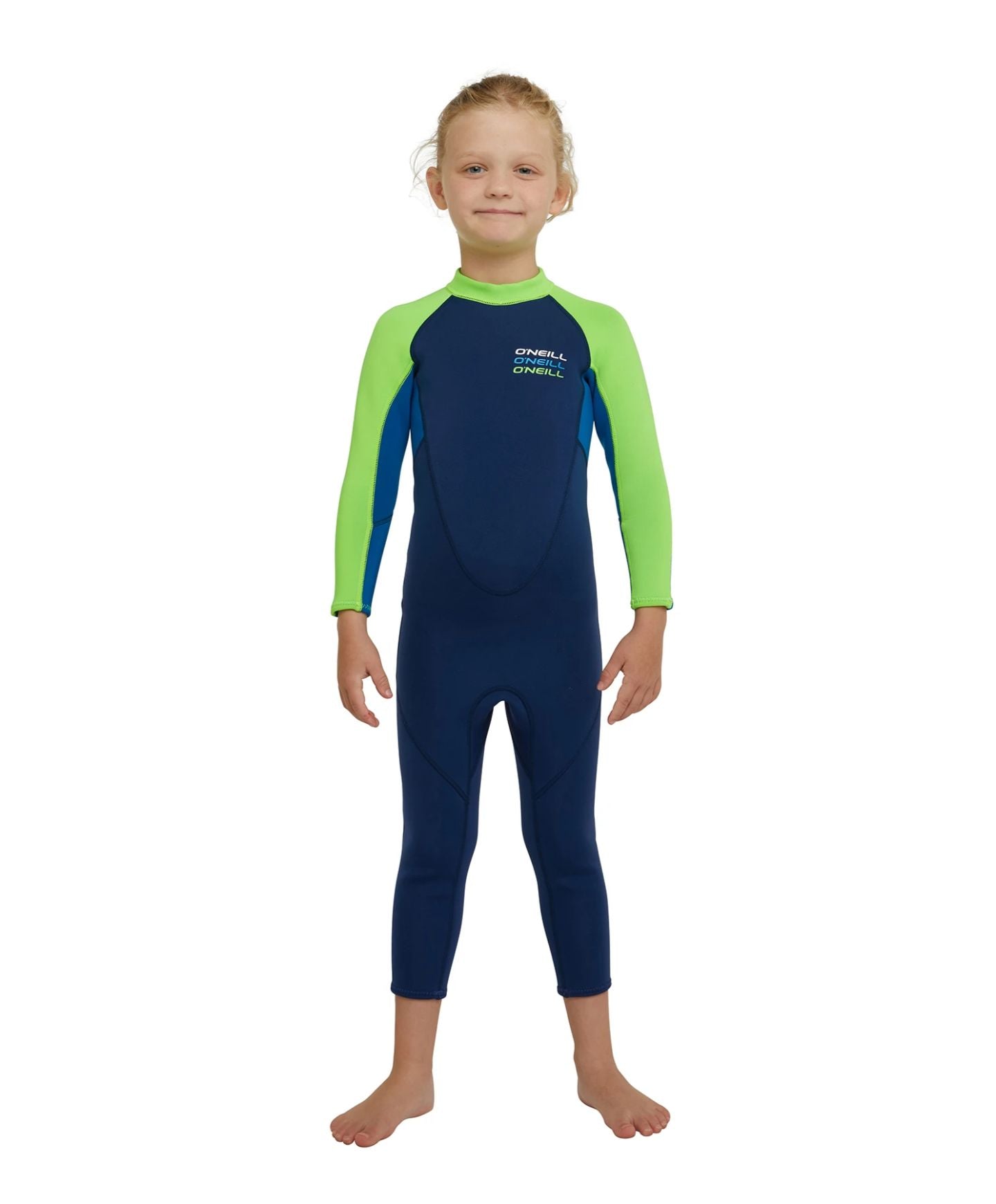 ONeill Reactor Toddler Boys Full 2mm Wetsuit - Marine/Ultra/Dayglo
