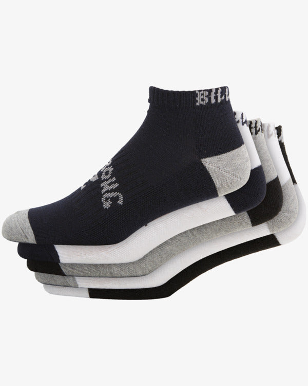 Billabong Boys Ankle Socks 5 Pack - Multi