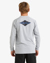 Billabong Diamond Shoreline LF LS Rashshirt Boys - Light Grey Heather