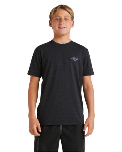 Billabong Diamond Shoreline LF SS Rashshirt - Black Heather