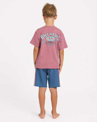 BILLABONG Heritage Boys T shirt - Red Dahlia