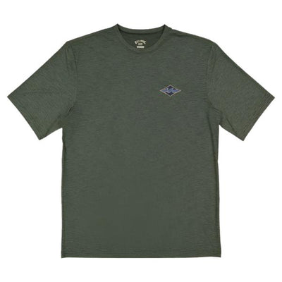 Billabong Diamond Shoreline LF SS Rashshirt - Military Heather