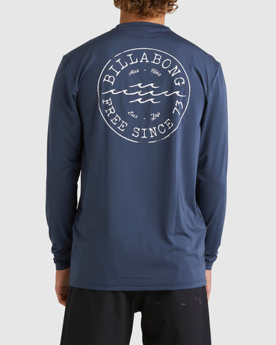 Billabong Big Wave Daz L/S Rashshirt -Dusty Navy