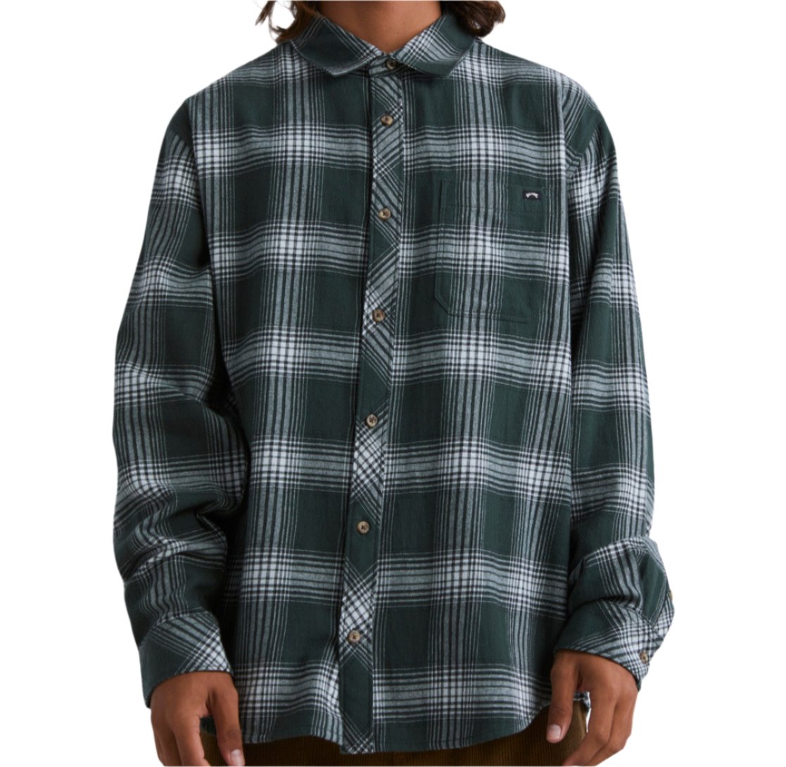 Billabong Coastline Flannel - Dusty Forest