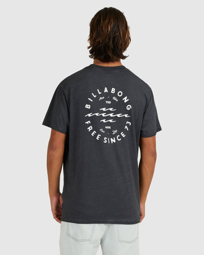 BILLABONG Big Wave Daz Tshirt Mens - Black