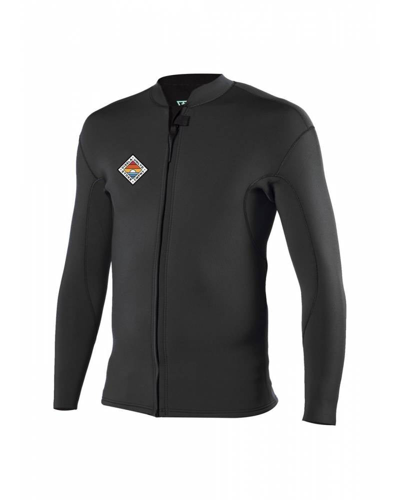VISSLA Solid Sets 2mm FZ Wetsuit Jacket - Black