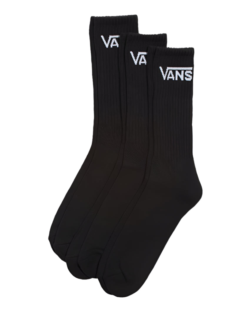 Vans Classic Crew Socks 3 Pack - Black