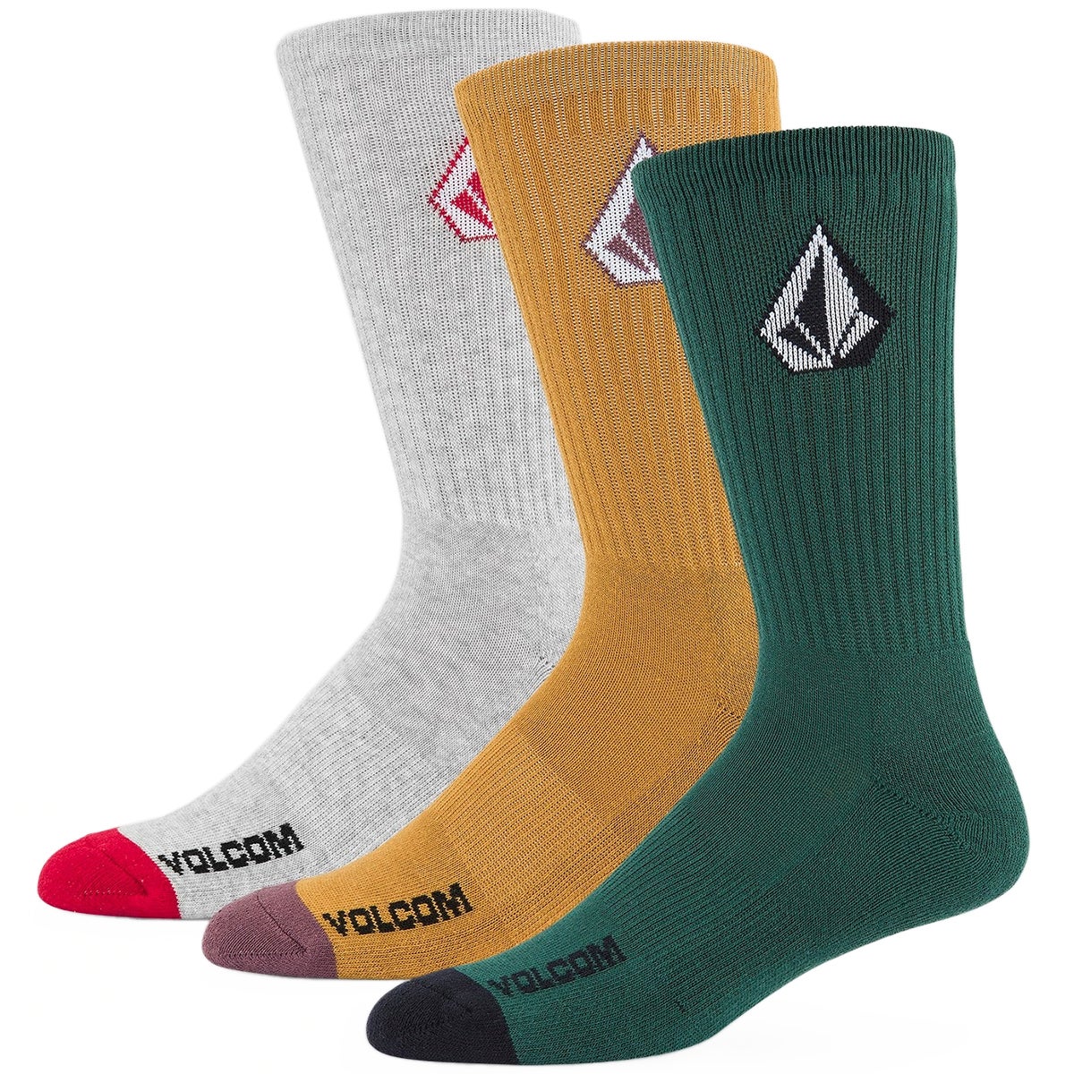 Volcom Full Stone Sock 3 Pack - Ranger Green