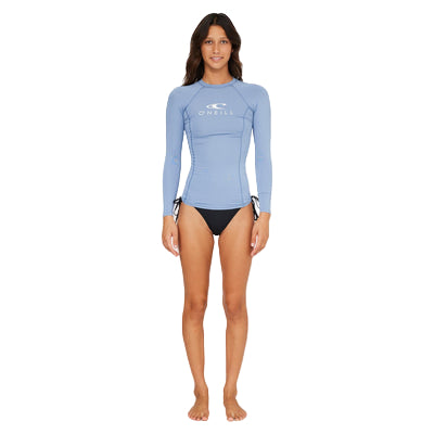 O'NEILL Classic UV LS Rash Vest - Womens - Faded Denim