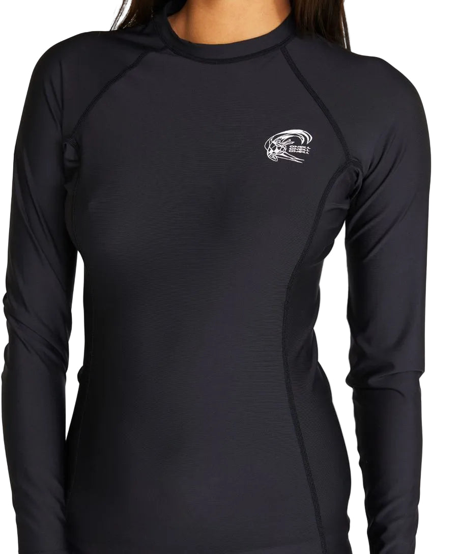 Oneill Basic Skins L/S Rash Womens - Black