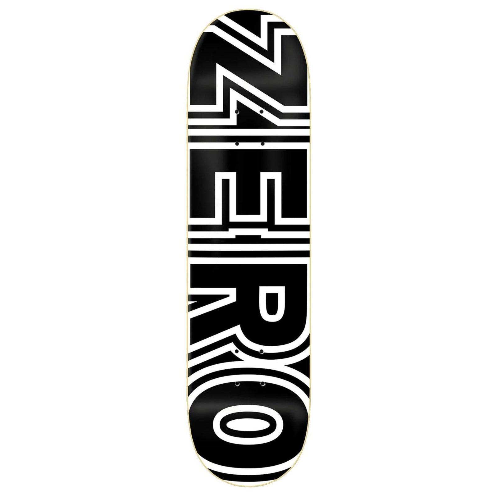 Zero Bold skateboard deck - Black / White - 7.75
