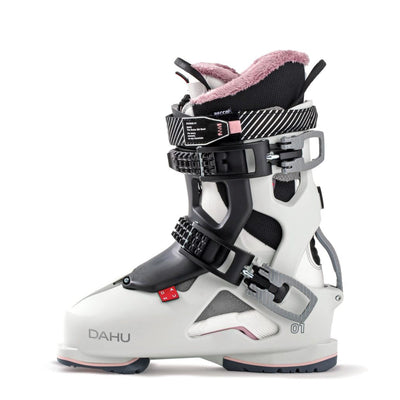 Dahu Ecorce 01 Womens Ski Boot - Light Grey White Pink