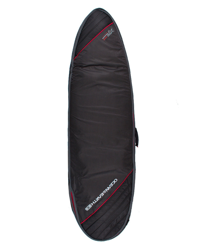 Ocean & Earth Double Compact Fish Surfboard Board Cover - Black/Red
