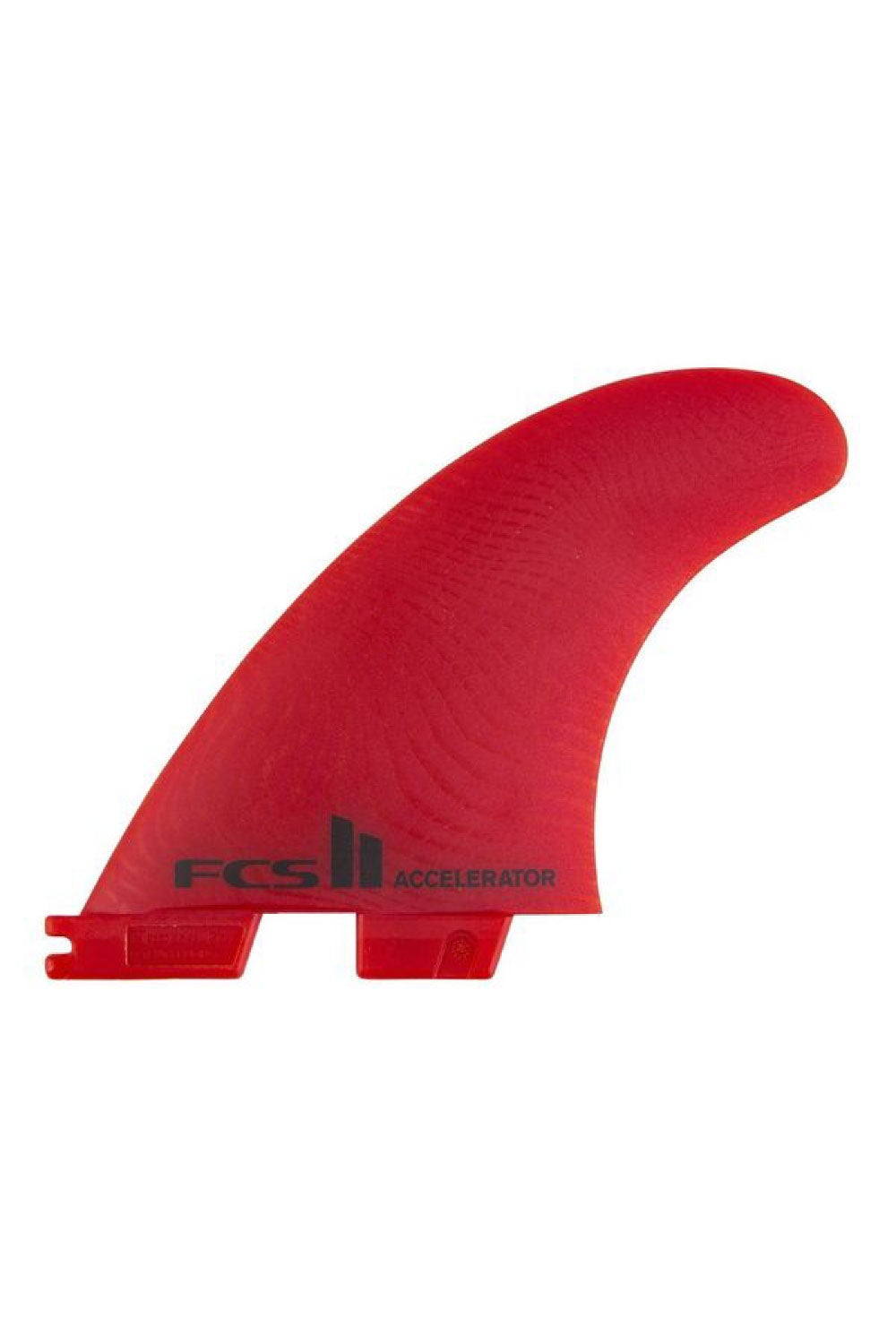 FCS II Accelerator Neo Glass Red Tri Fins - Medium
