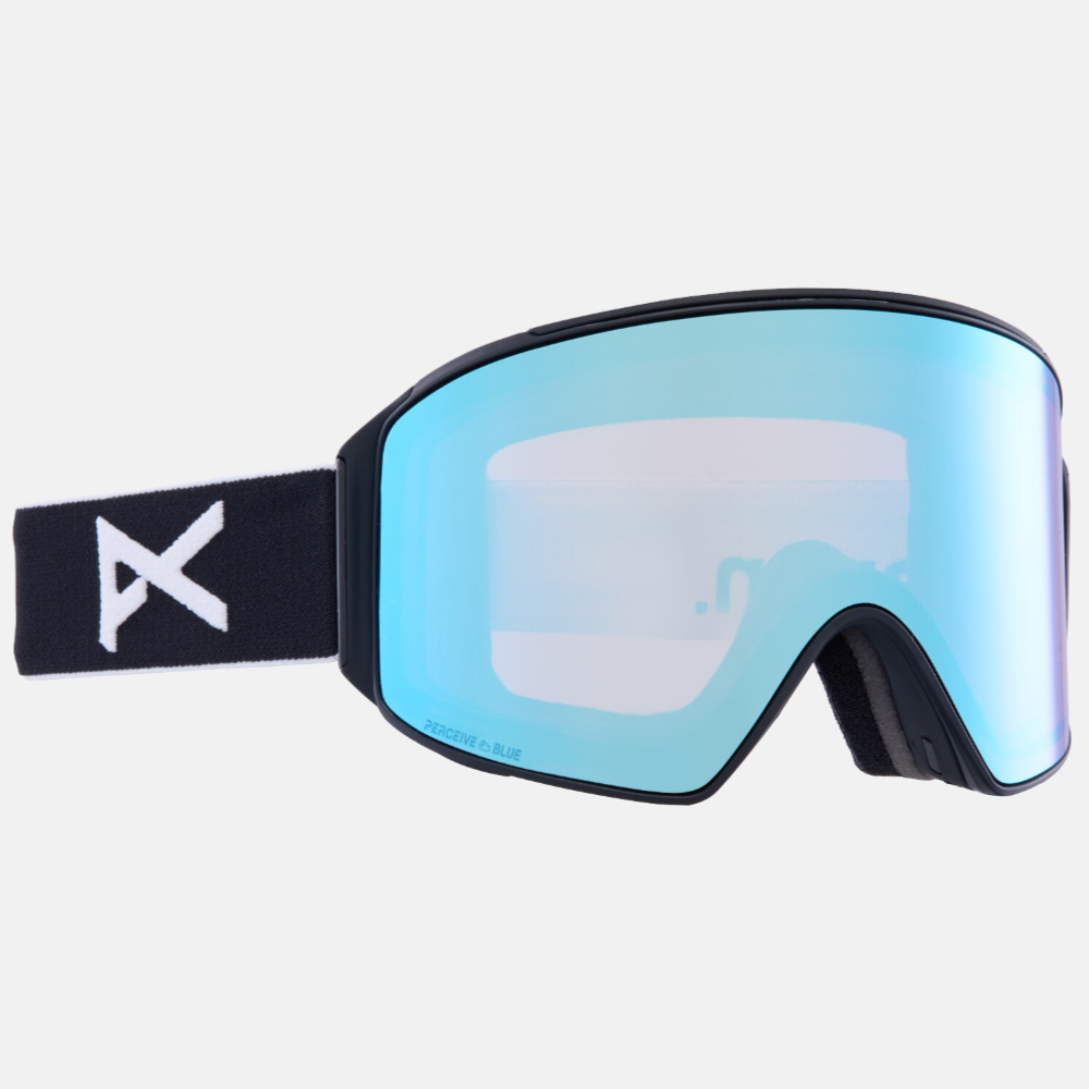 Anon Low Bridge M4 Cylindrical MFI W/Spare Goggles Mens - Black/Perceive Variable Blue