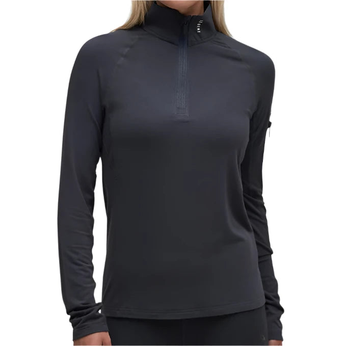 LE BENT Core Midweight 1/4 Zip thermal top - Womens - Dark Cloud