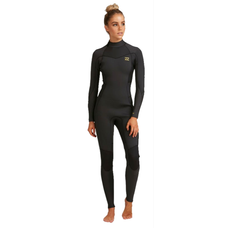 Billabong 302 Synergy Back Zip Full Wetsuit Womens - Black Tie Dye