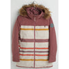 Burton Lelah Jacket Womens - Rose Brown / Creme Brulee Woven Stripe