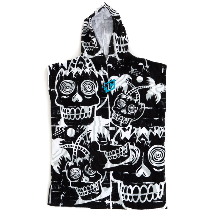 Creatures Grom Poncho Towel - Black White