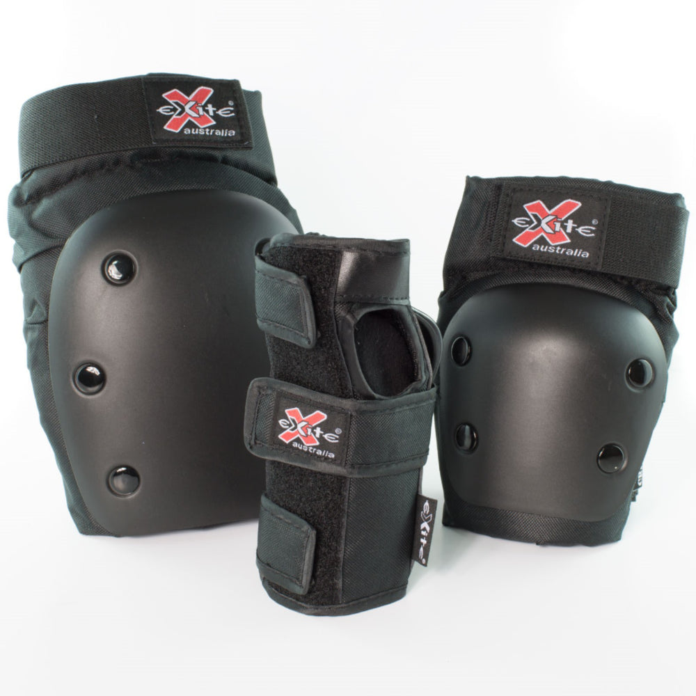 Exite - Critters Premium 3 Pack Skate Protection Youth - Black