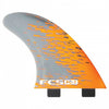 FCS PC-7 Tri Fins - Orange Smoke