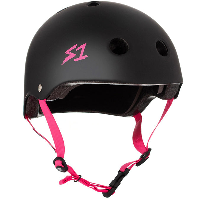 S-One Helmet Lifer Black Matte/Pink Straps