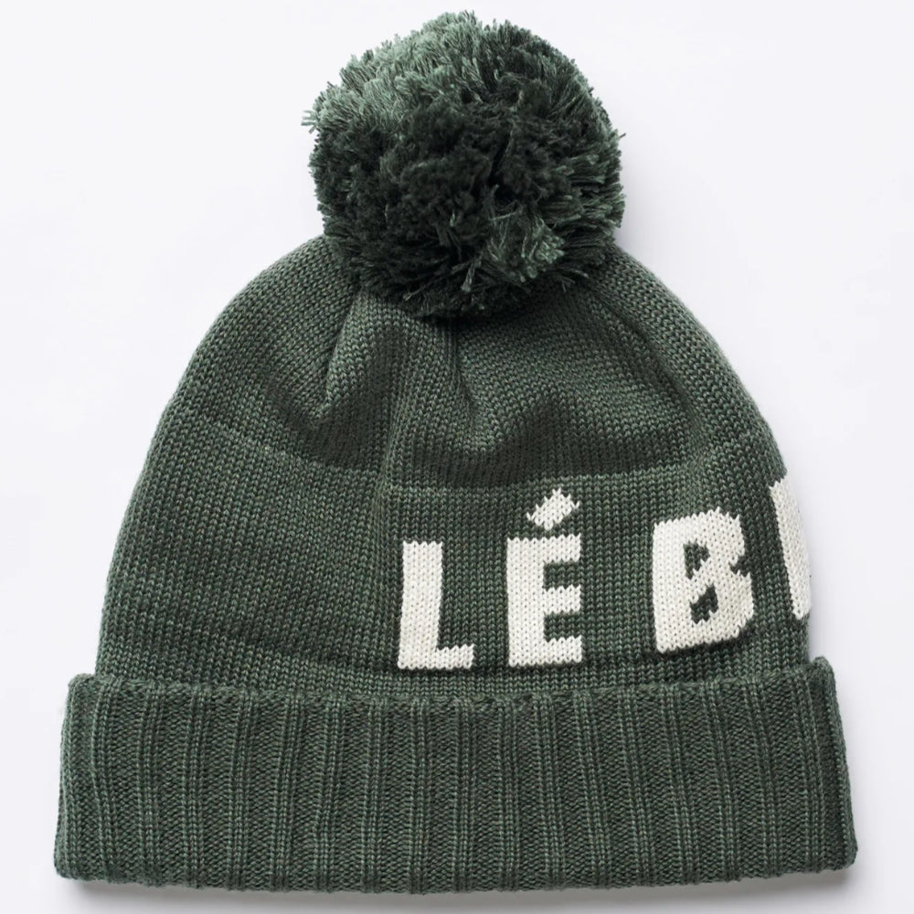 Le Bent Logo Pom Pom Beanie - Olive