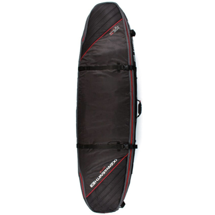 Ocean & Earth Triple Coffin Shortboard/Fish Board Cover - Black Red