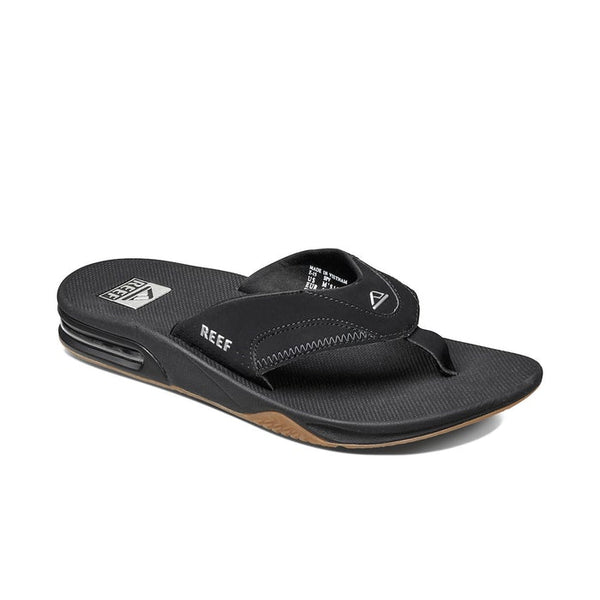 REEF Fanning sandals Mens Black/Silver (BLS) STM Snow Surf Skate