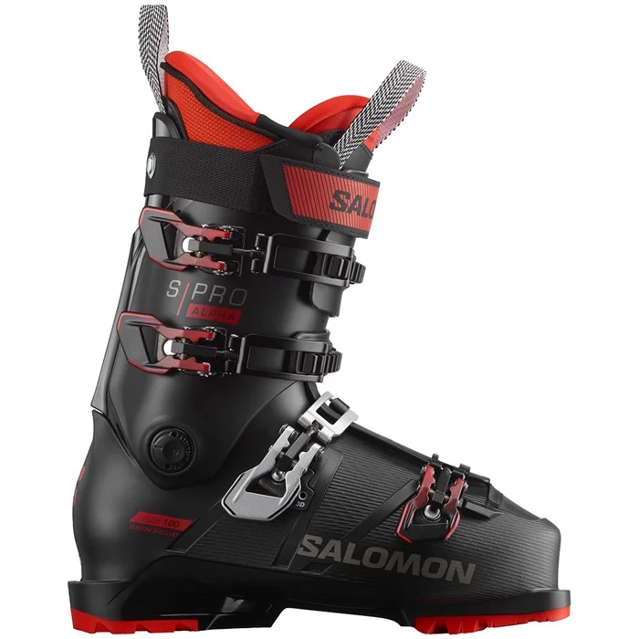 Salomon S/Pro Alpha 100 Mens Ski Boots - Black/Red