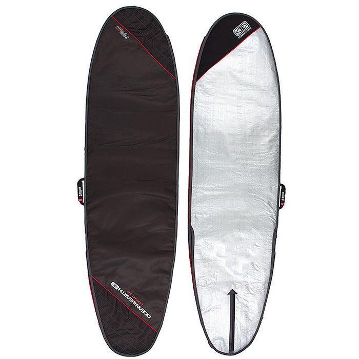 Ocean & Earth Compact Day Longboard Cover - Black/Red