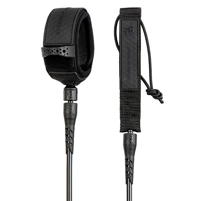 Creatures Longboard 9ft Ankle Leash - Black/Black