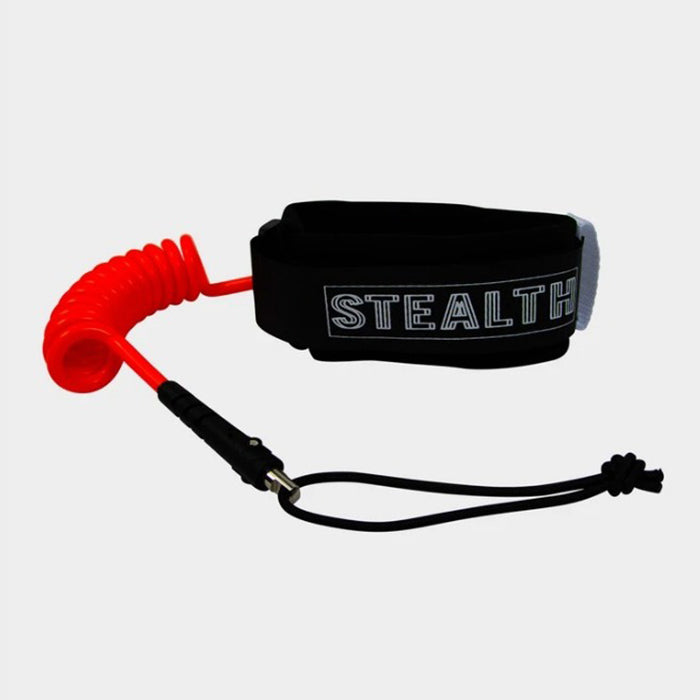 Stealth Basic Bicep Leash - Fluro Red