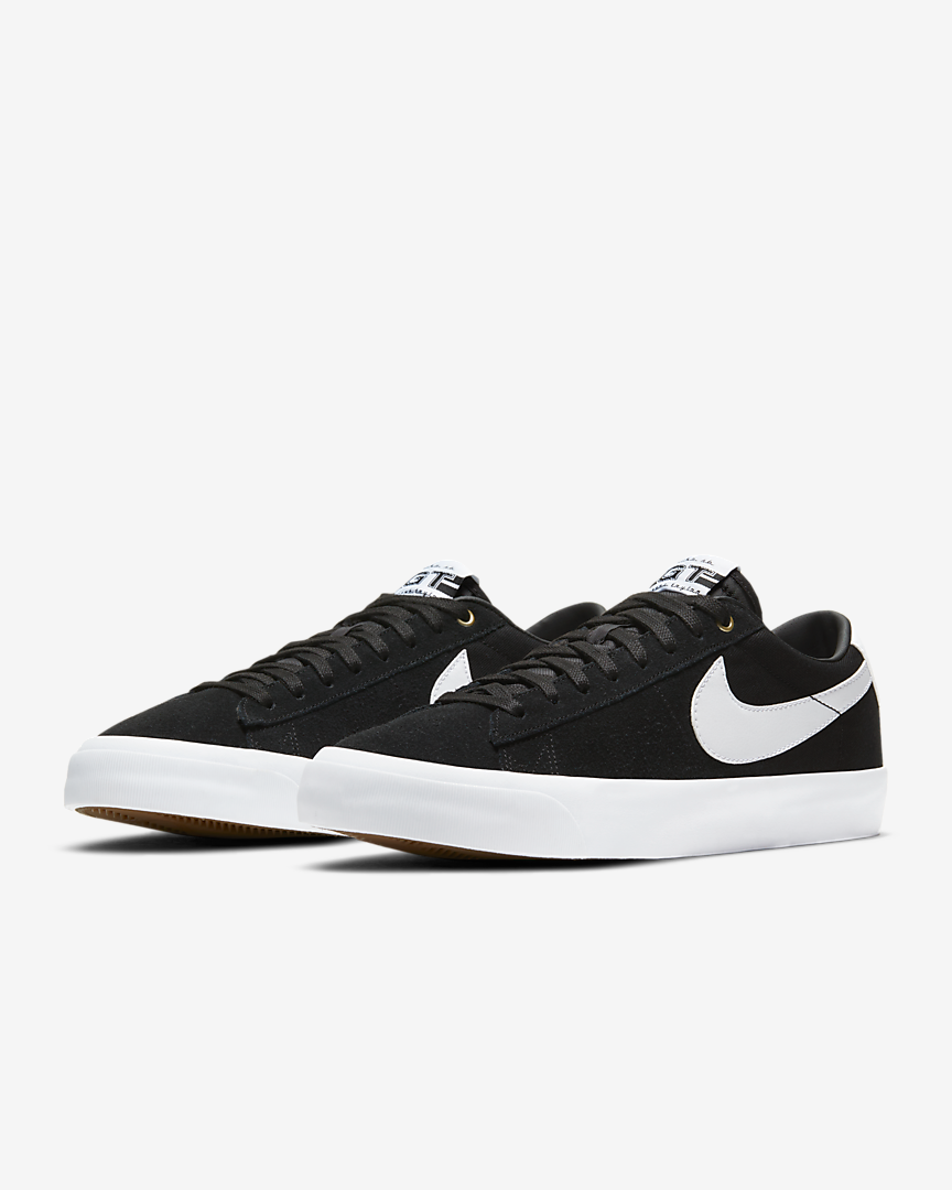 Nike SB Zoom Blazer Low Pro GT Mens Shoes - Black/Black/Gum Light Brown/White