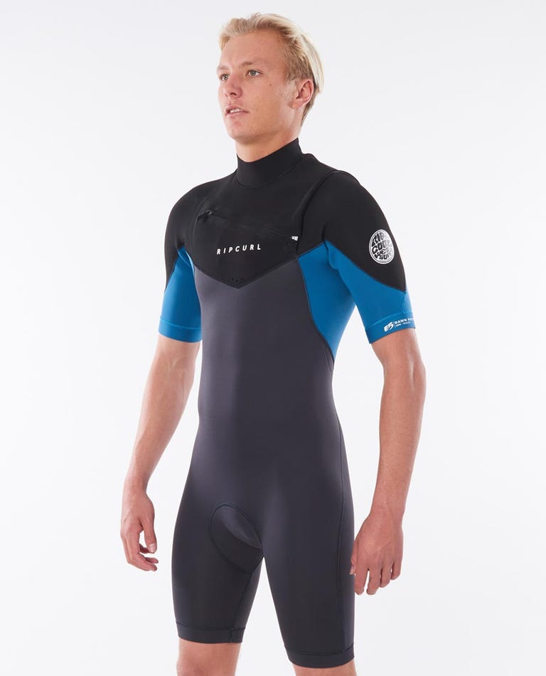 Rip Curl Dawn Patrol 32GB Chest Zip Spring Suit - Black/Blue